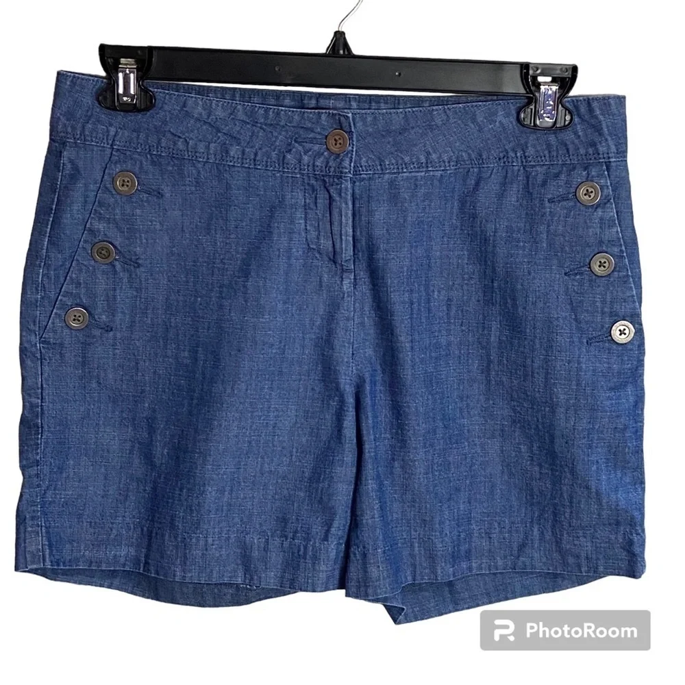 THE LIMITED / Blue Chambray Shorts High Rise Size 8